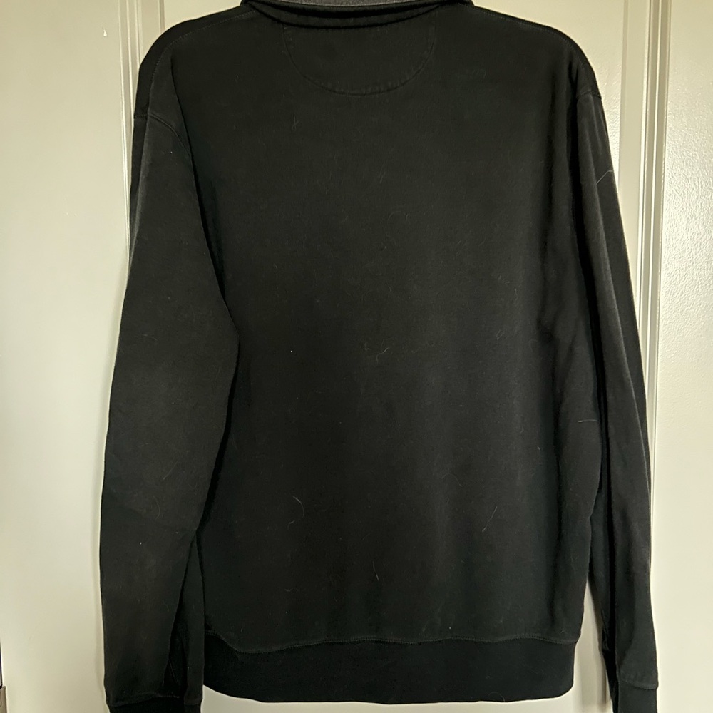Polo by Ralph Lauren Men's Black Soft Touch Quarter-Zip Sweater - Picture 4 of 4
